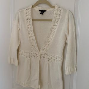 H&M off white summer cardigan